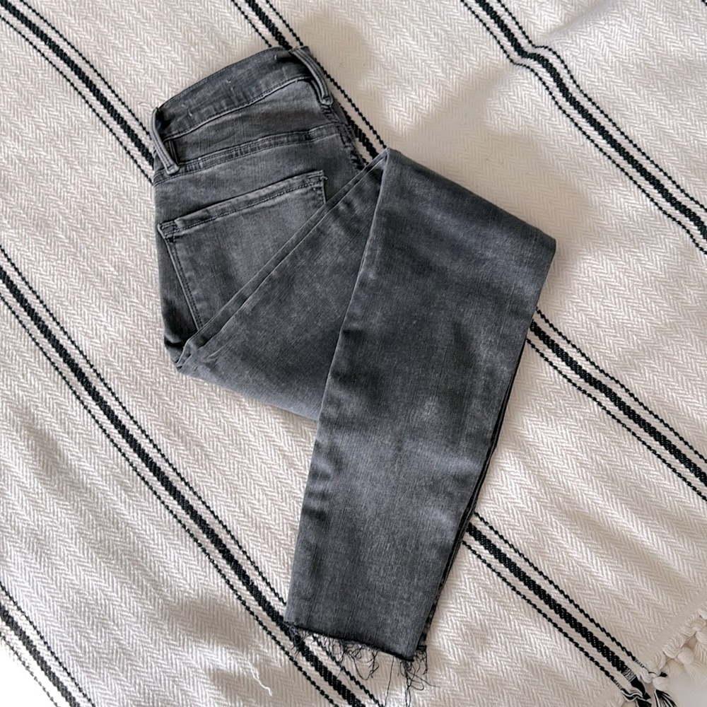 FRAME DENIM Le Skinny de Jeanne washed Black Denim Jeans Size 26